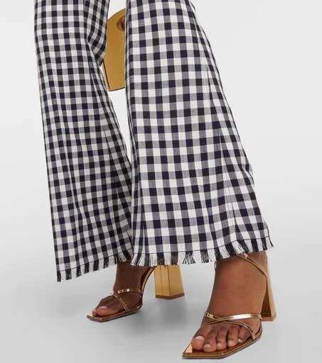 ETRO Gingham flared pants 5