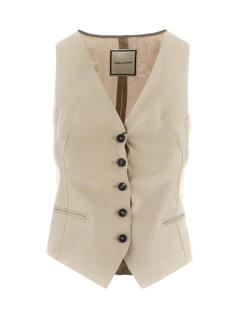 TAGLIATORE Double-breasted Jacket With Leo Pattern - Suits