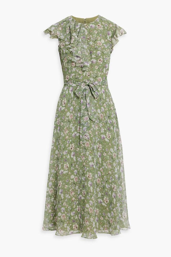 MIKAEL AGHAL Ruffled floral-print chiffon midi dress 1