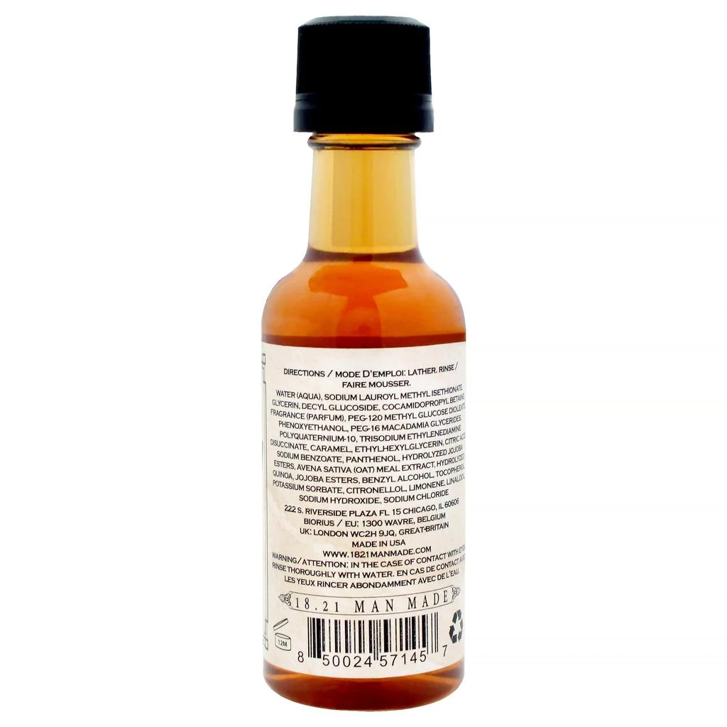 18.21 Man Made 3-In-1 Man Made Wash - Noble Oud by  for Men - 1.7 oz Shampoo, Conditioner and Body Wash 2