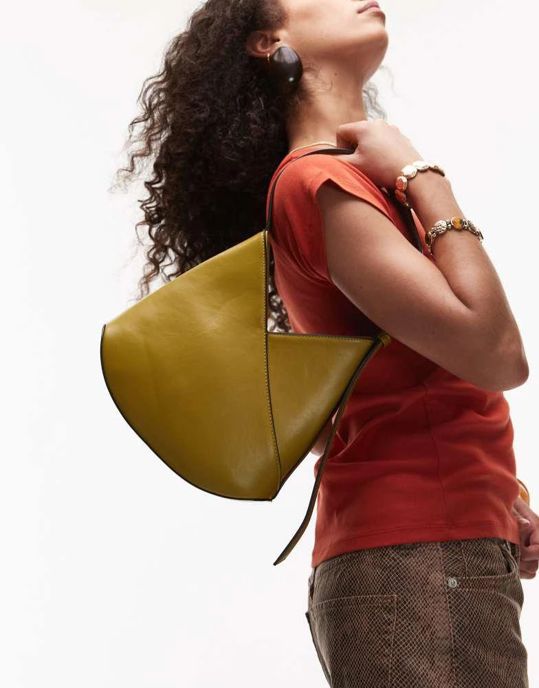 Topshop Topshop Sascha V shoulder bag in green 1