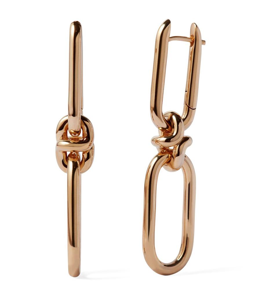 Annoushka Yellow Gold Knuckle Classic Link Chain Earrings