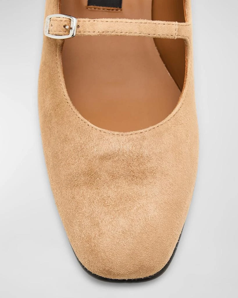 CAREL Ariana Suede Mary Jane Ballerina Pumps 6