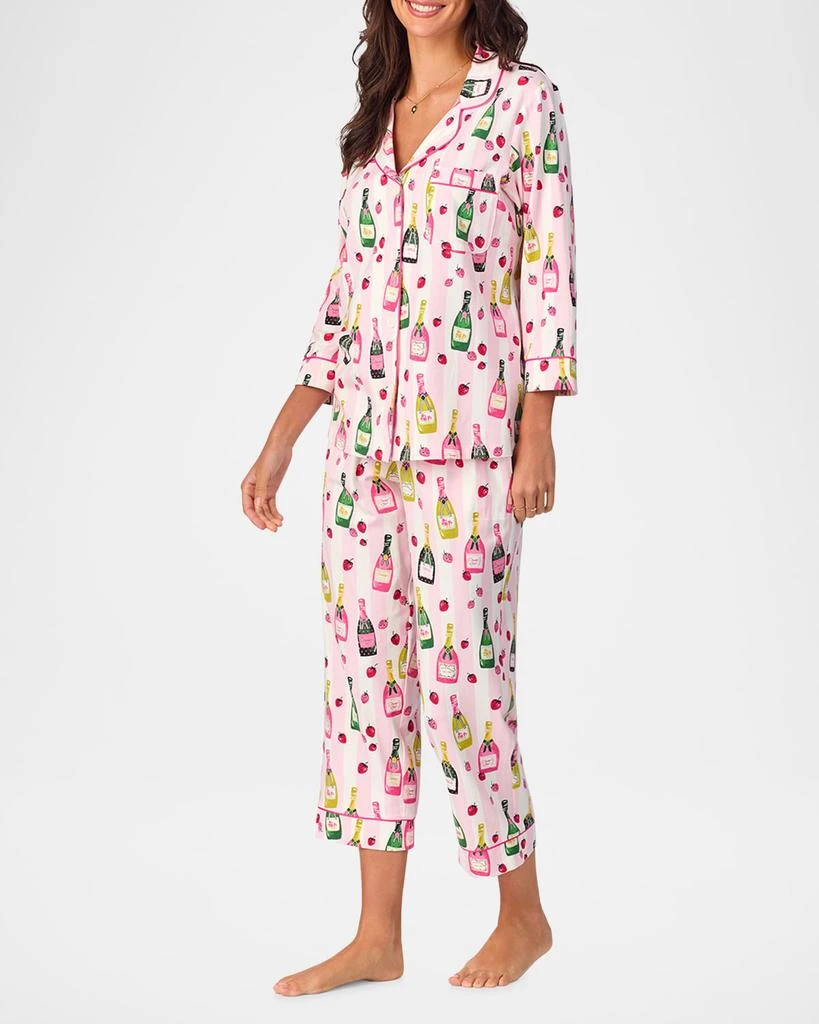 BedHead Pajamas Cropped Organic Cotton Jersey Pajama Set 2