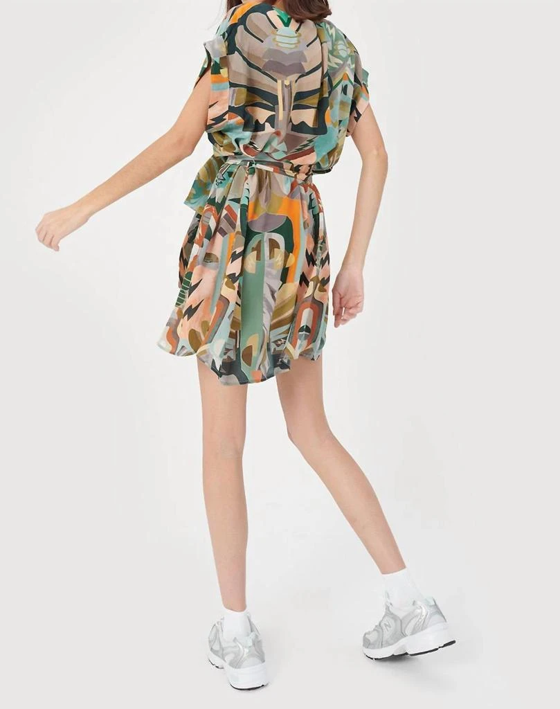 CHUFY Lydon Silk Tunic Dress In Luka Green 3