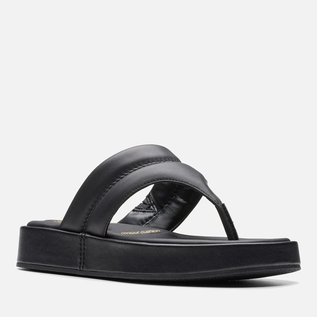 Clarks Clarks Women's Alda Leather Toe-Post Sandals 2