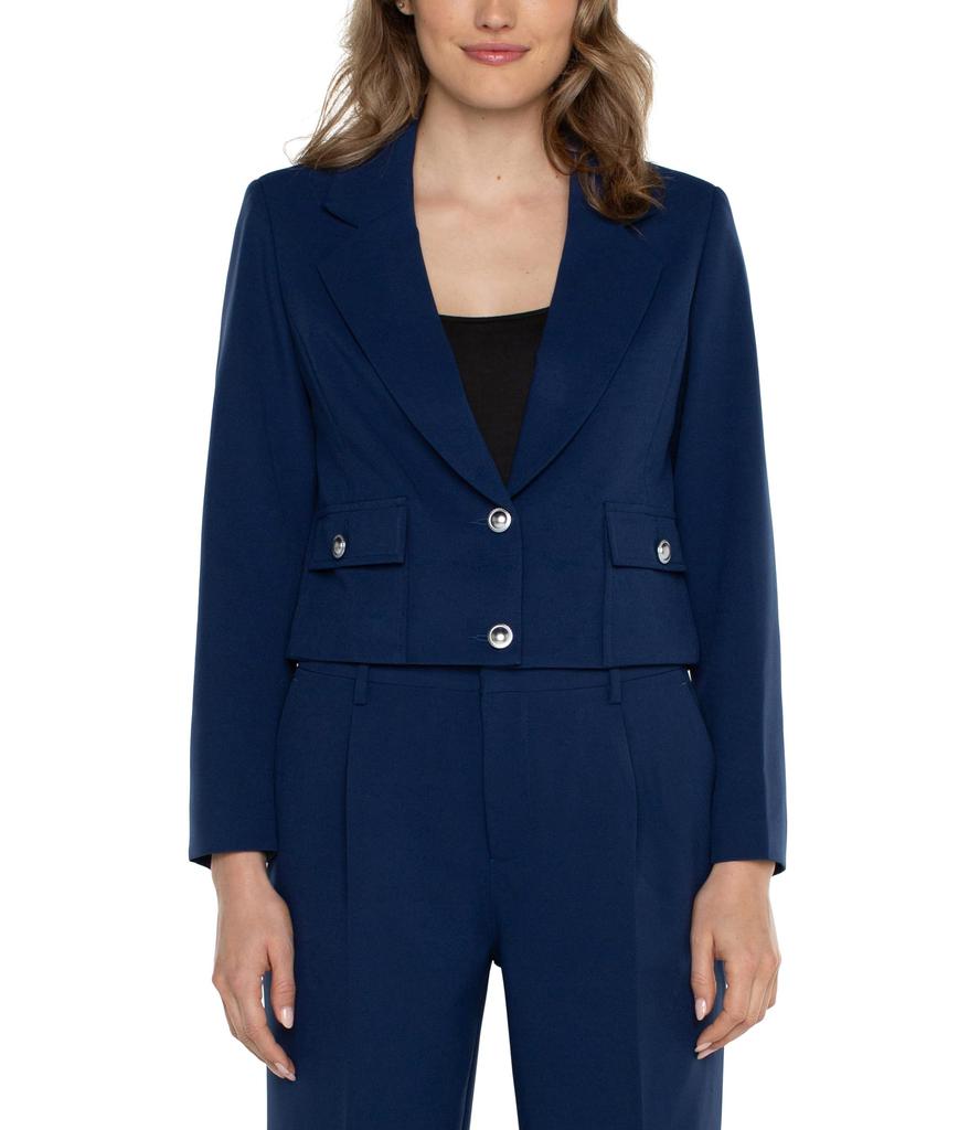 Liverpool Los Angeles Cropped Blazer Luxe Stretch Suiting