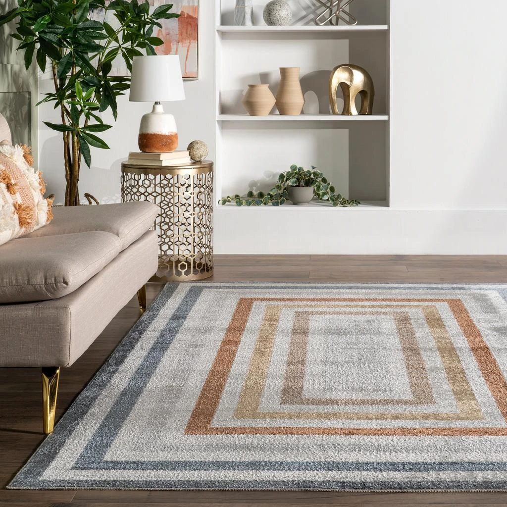 nuLOOM Aliénor Striped Machine Washable Area Rug 4