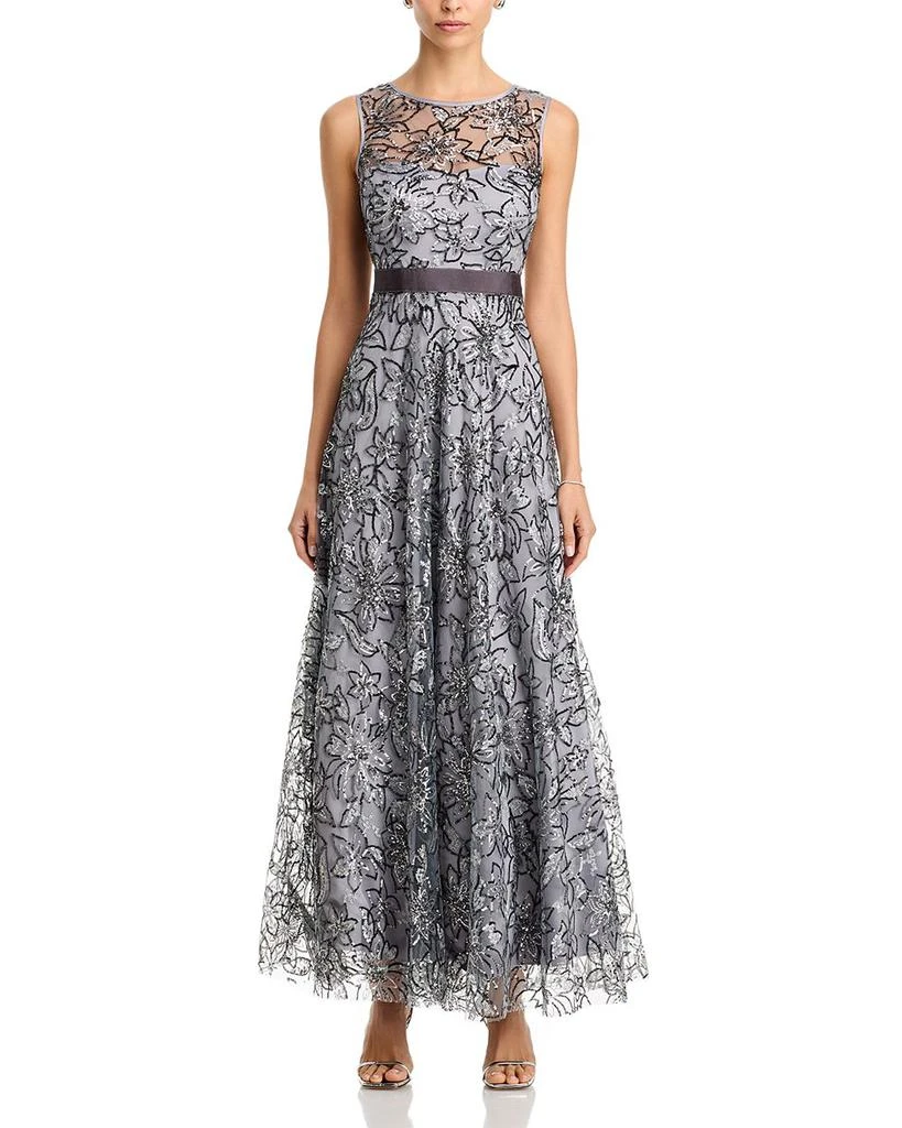 Eliza J Sleeveless Boat Neck Ball Gown 7