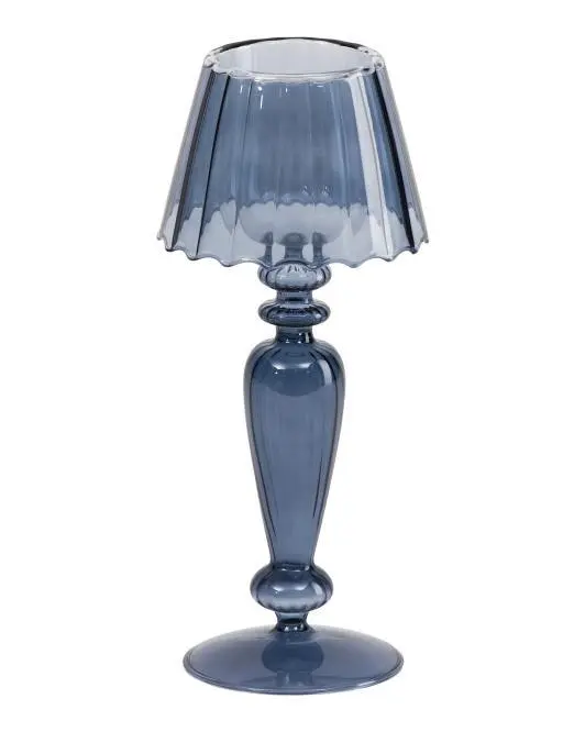 JP GLASSWARE 10x4.5in Glass Tea Light Table Candle Holder