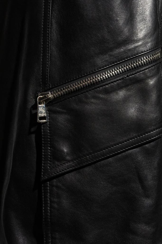 Balmain Balmain Leather Cargo Bermuda Shorts 4