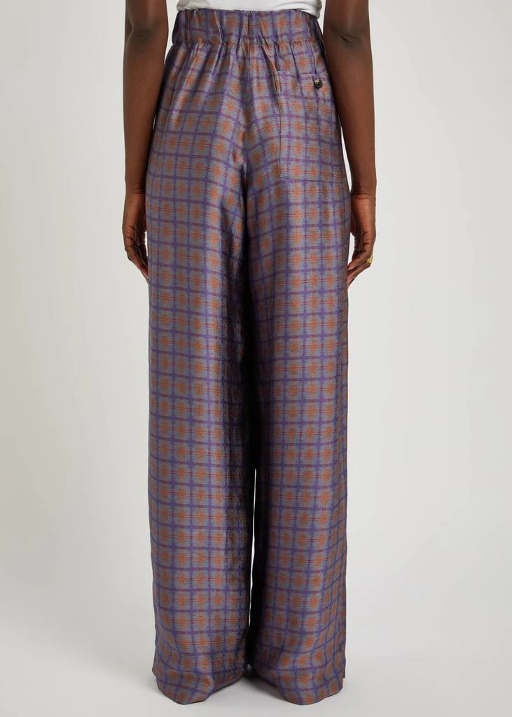 Dries Van Noten Pila checked-jacquard woven trousers 2