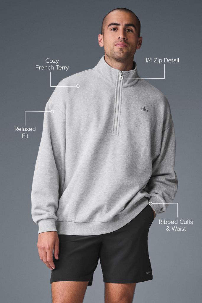 Alo Accolade 1/4 Zip Pullover - Athletic Heather Grey