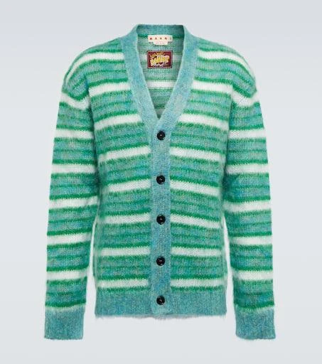 Marni Striped mohair-blend cardigan 1