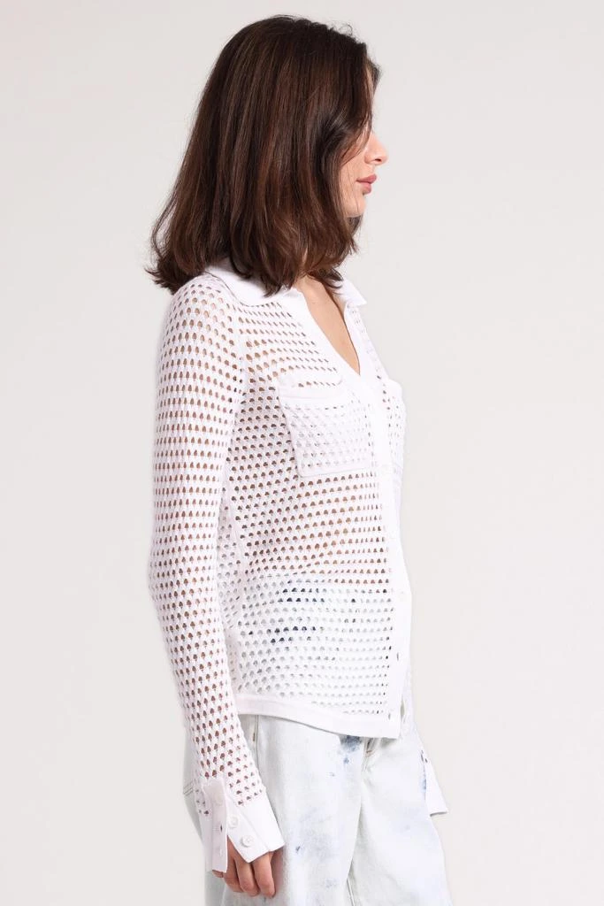 Minnie Rose Minnie Rose - Plaited Mesh Button Down Shirt 2