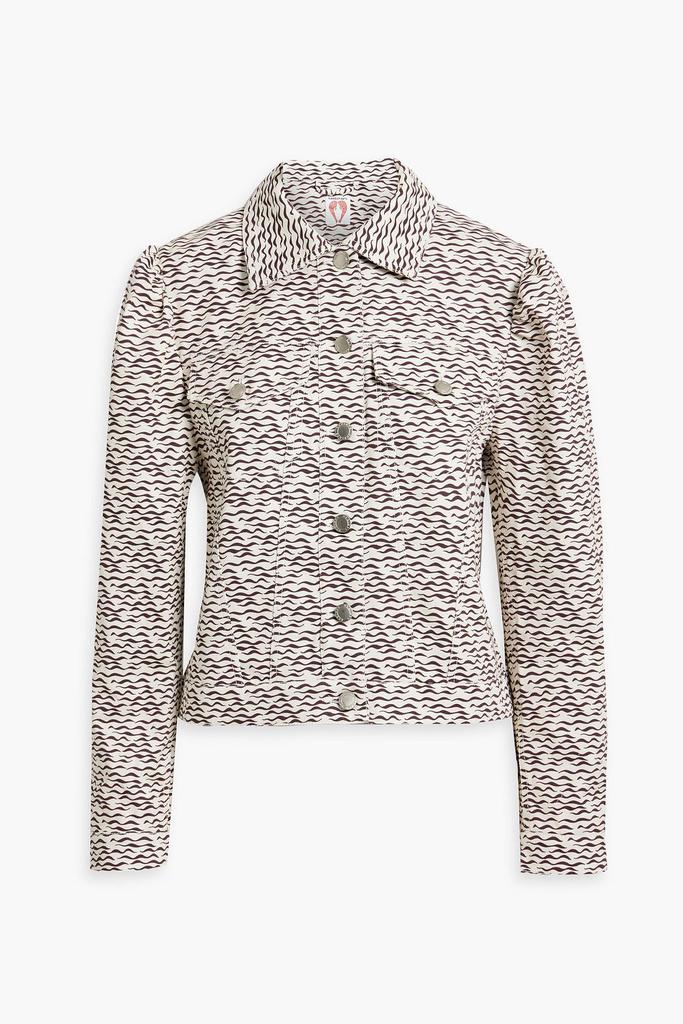 shrimps Aloea printed denim jacket