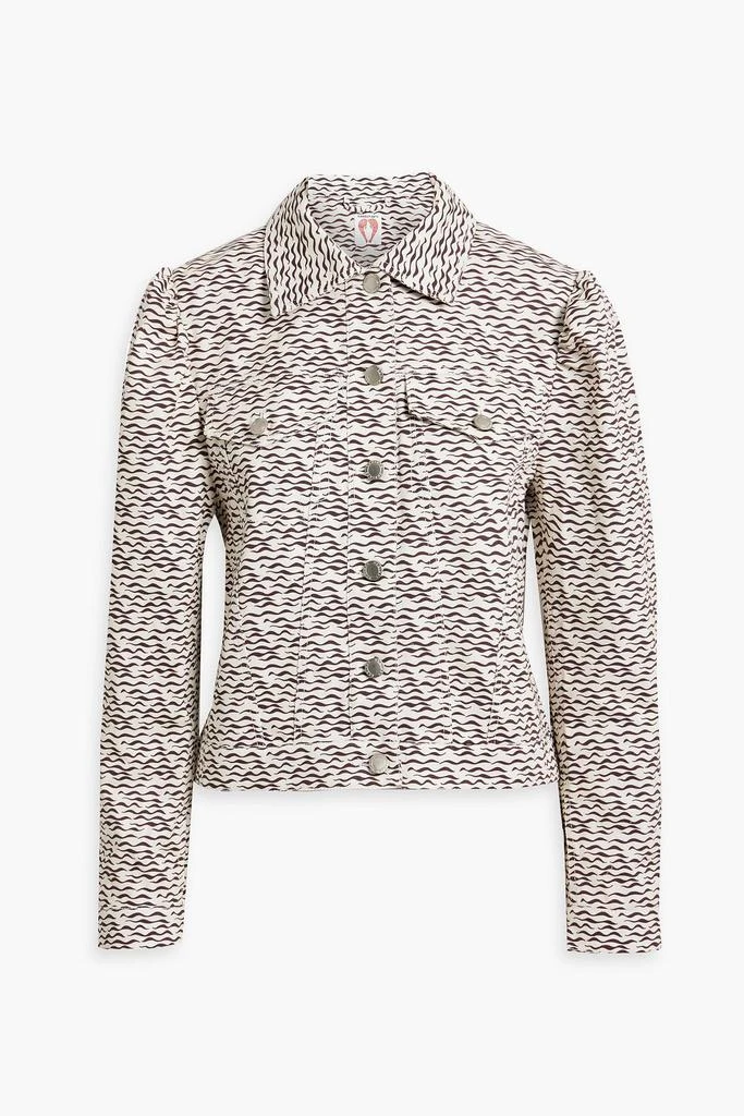 shrimps Aloea printed denim jacket 1