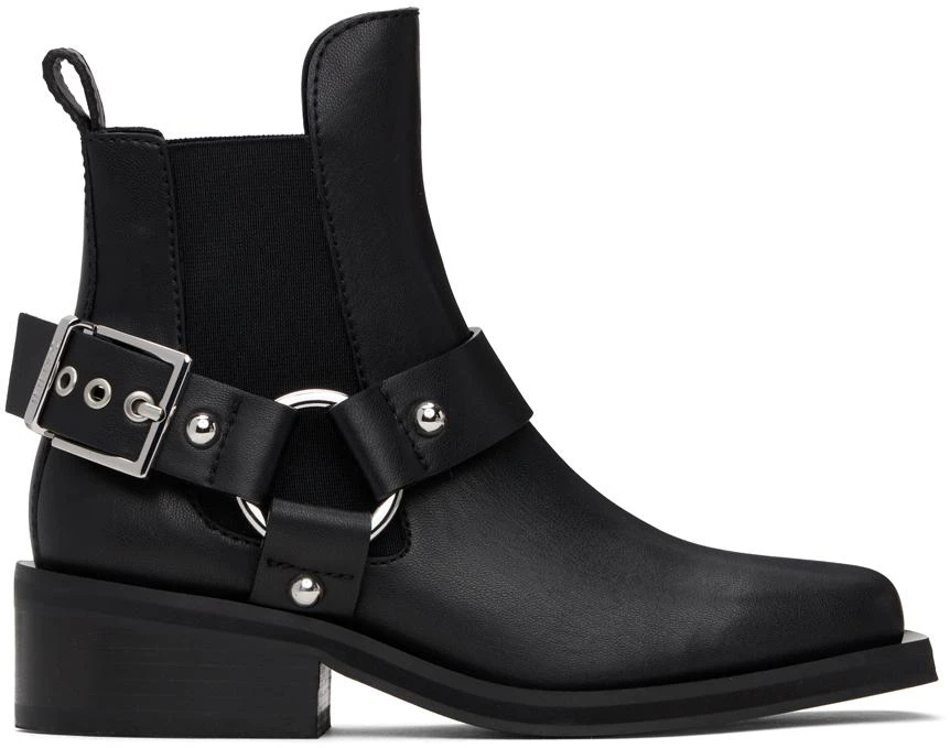 Chelsea Boots Ganni Biker Boots Black Low Cut Biker Chelsea Boots