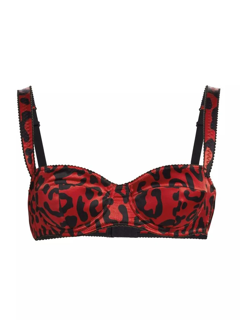 Dolce & Gabbana Leopard-Print Silk Demi Bra 1
