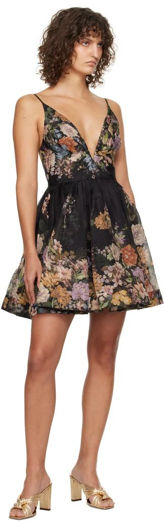 Zimmermann Black Pavilion V-Neck Minidress 4