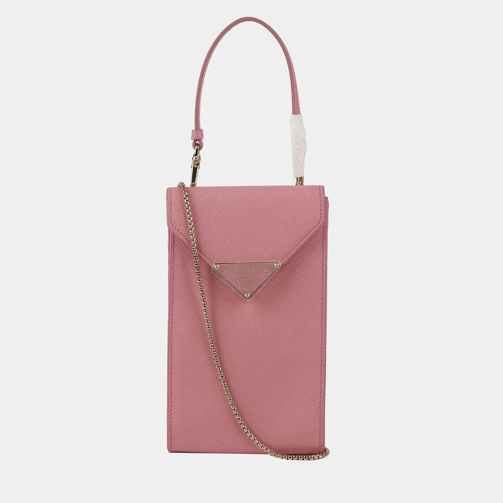 Prada Prada Mini Pink Saffiano Leather Crossbody Bag 1