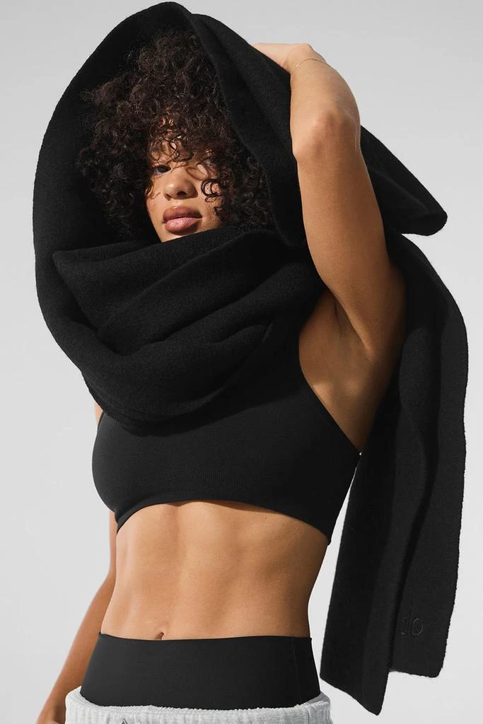 Alo Merino Wool Oversized Scarf - Black 1