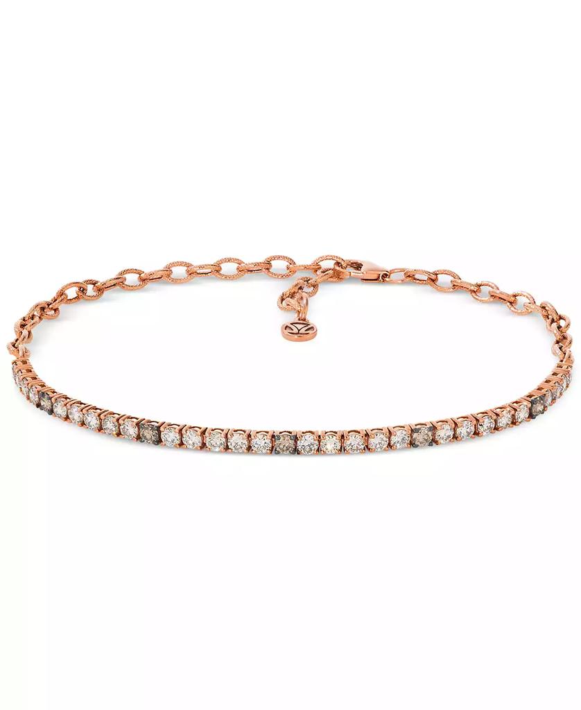 Le Vian Chocolate Diamond & Nude Diamond Tennis Bracelet (2 ct. t.w.) in 14k Rose Gold
