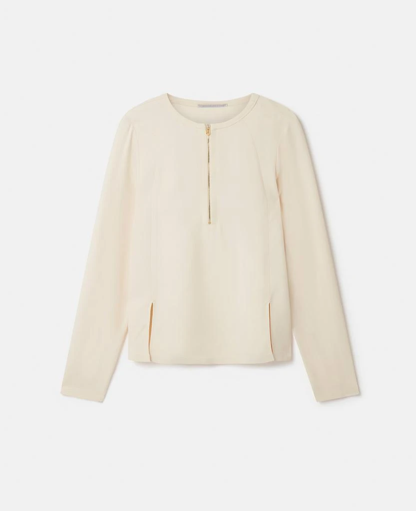 Stella McCartney Stella McCartney - Arlesa Double Split Hem Zip Blouse, Woman, Plaster, Size: 42 1