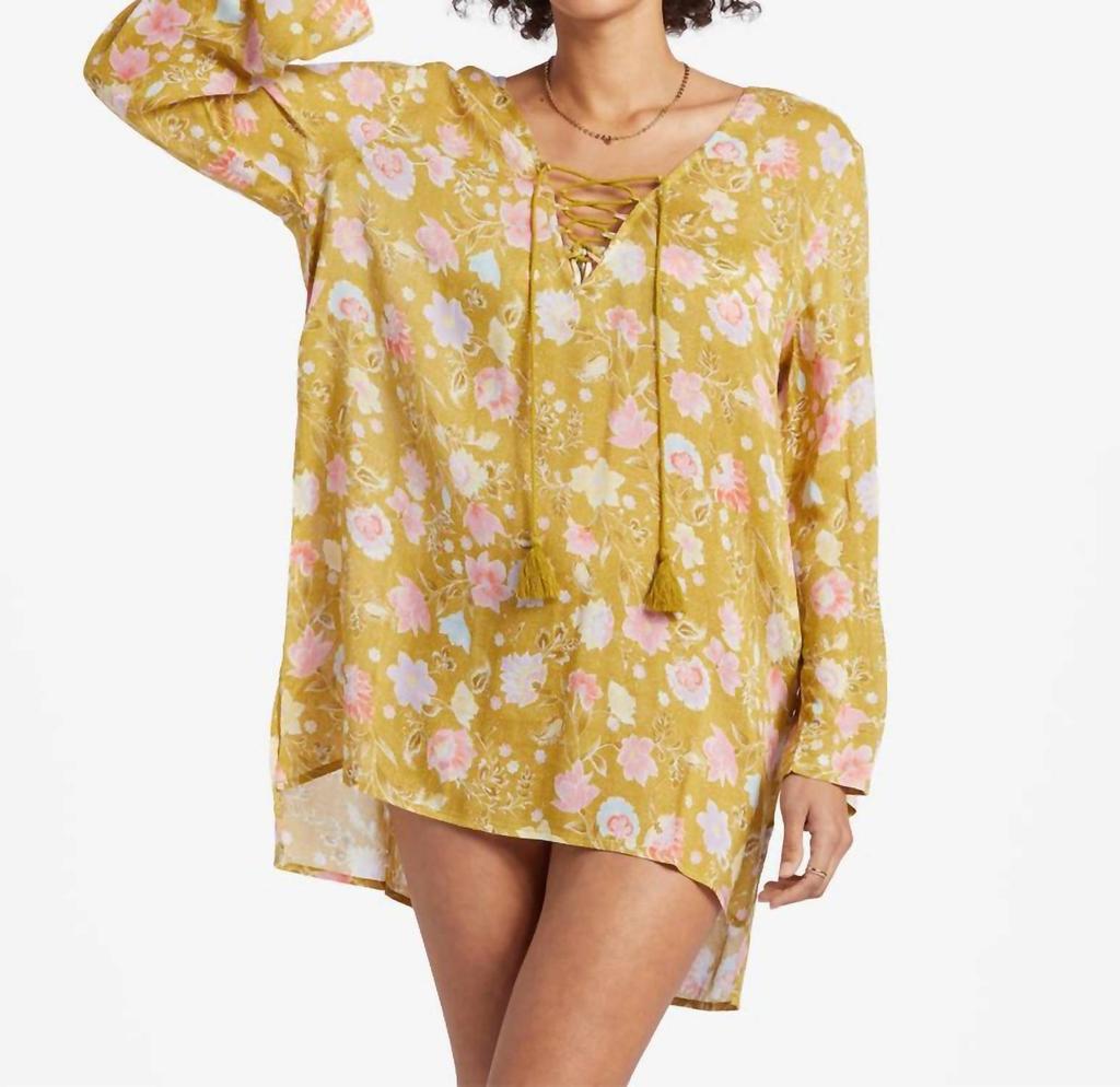 Billabong Blue Skies Coverup In Green Envy
