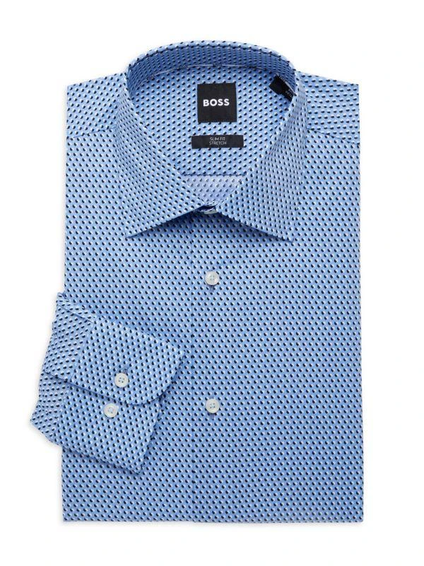 Hugo Boss Hank Polka Dot Slim Fit Stretch Dress Shirt 1
