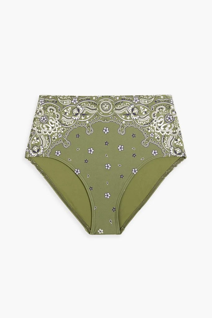 Zimmermann Striped high-rise bikini briefs 1
