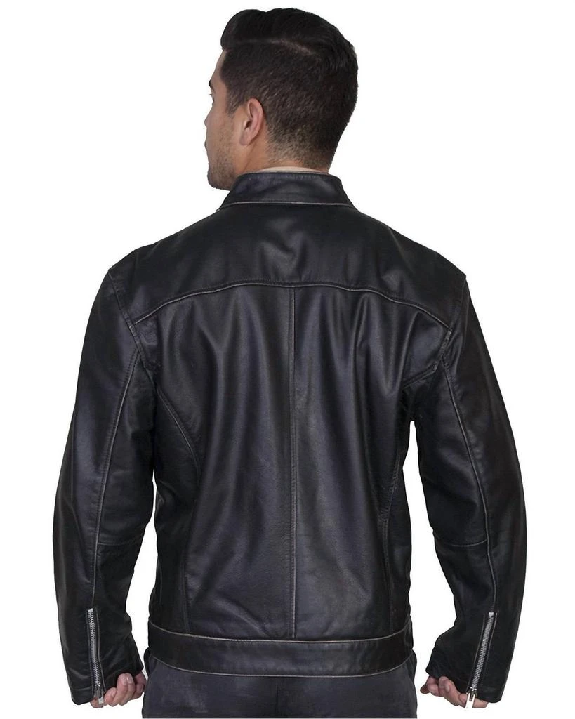 Scully Sanded Calf Racing Jacket In Black 2