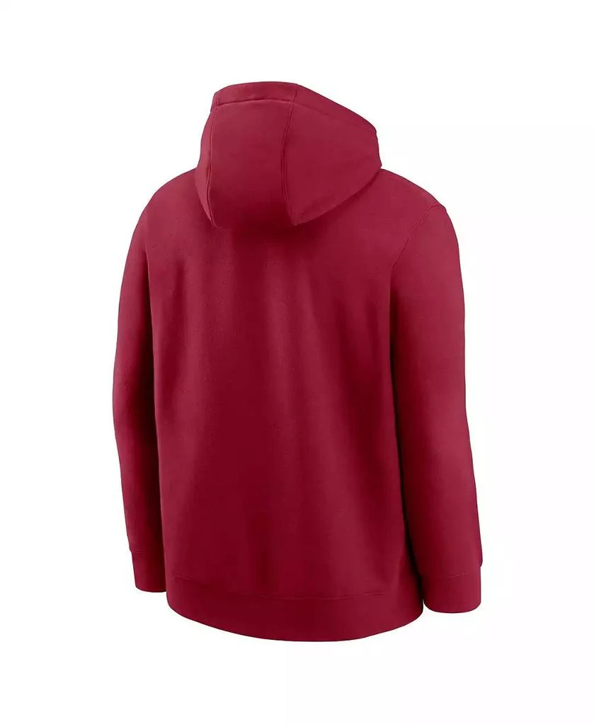 NIKE Men's Crimson Alabama Crimson Tide Basketball Icon Club Fleece Pullover Hoodie 3