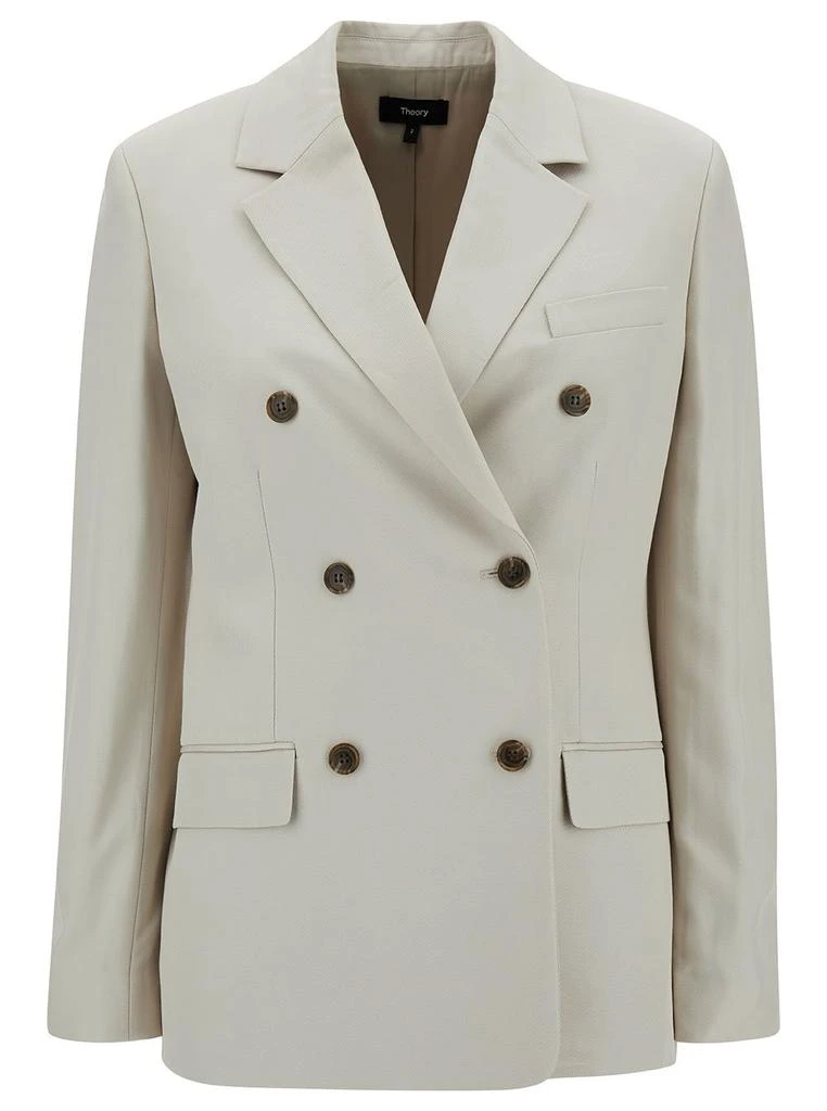 Theory Theory Double-Breasted Straight Hem Blazer 1