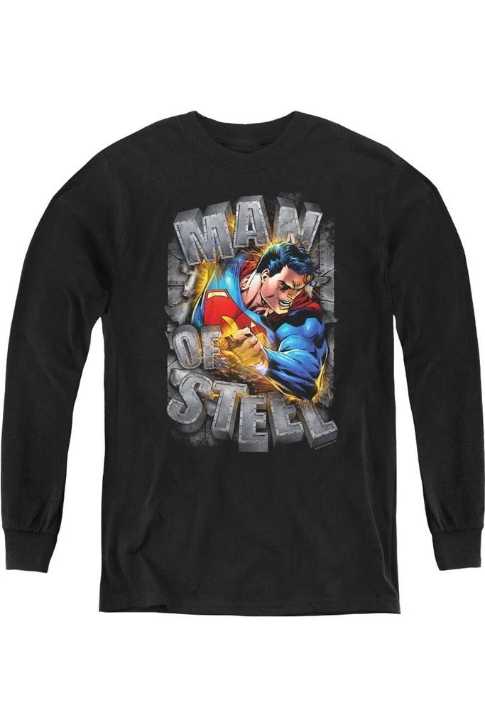 Gildan Superman Ripping Steel Youth Long Sleeve Tee / T-Shirt 1