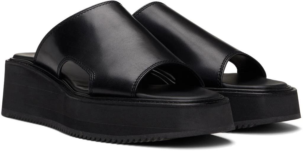 Julius Black Edge Cut Leather Sandals 4