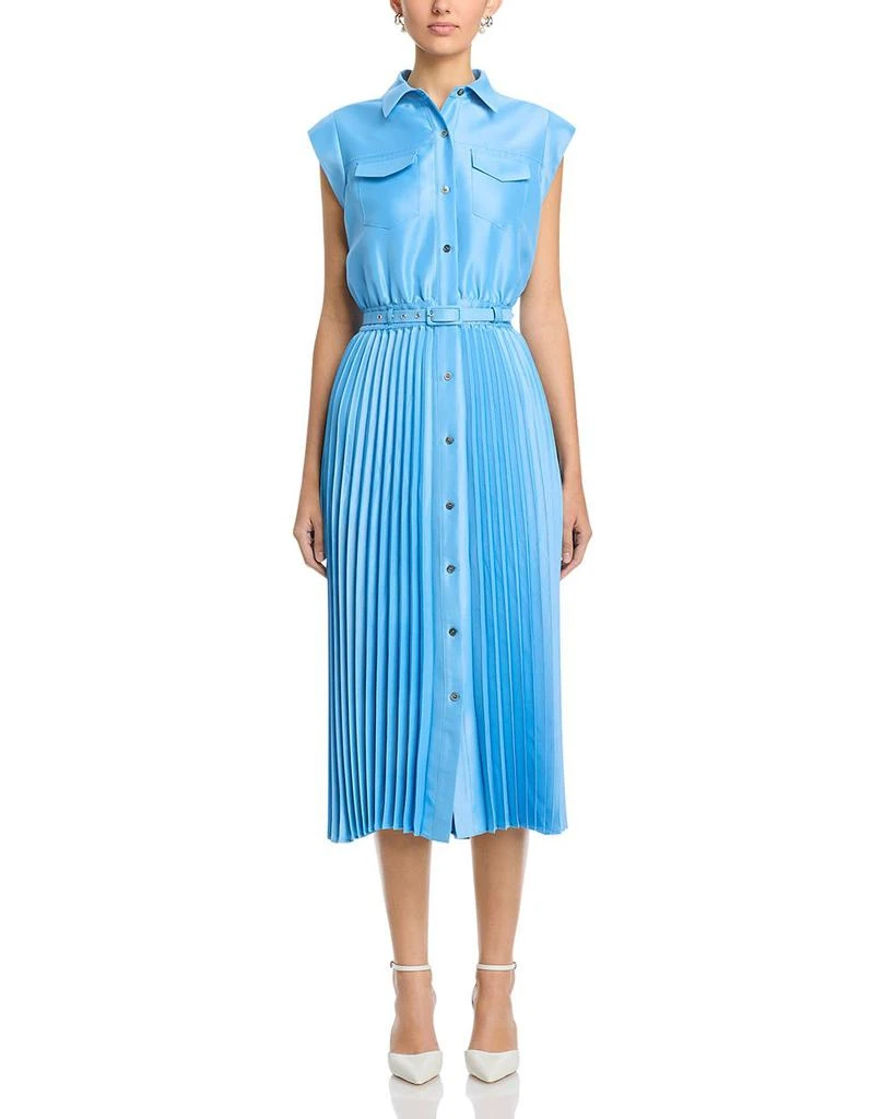 Tahari The Natalyia Pleated Shirt Dress 7