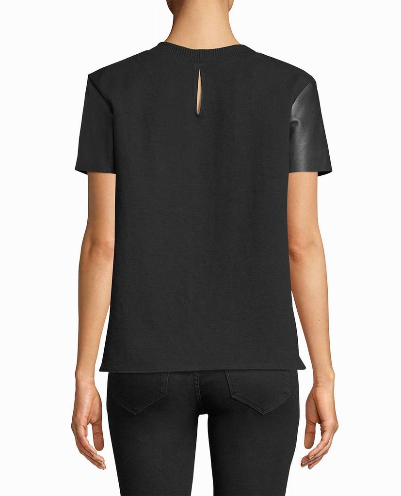 Nicole Miller Leather T-Shirt