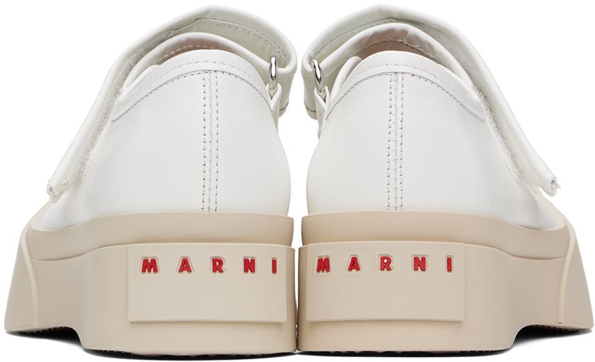 Marni White Pablo Mary Jane Ballerina Flats