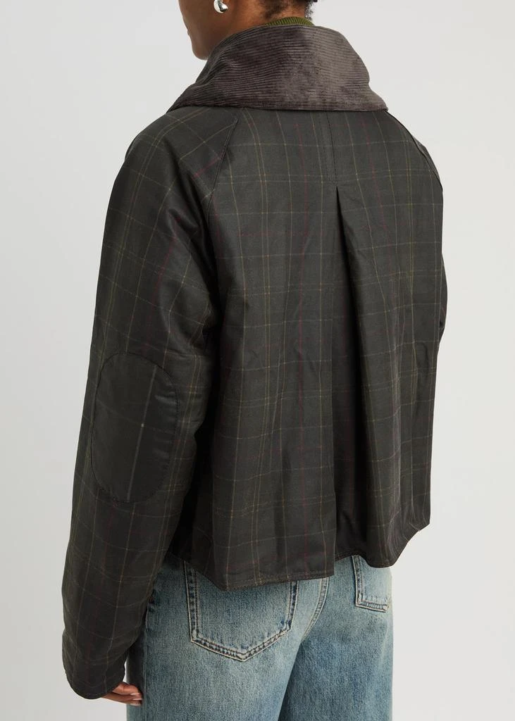 Barbour X Ganni checked hooded waxed cotton jacket 6