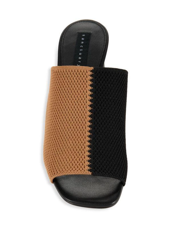 Sanctuary Colorblock Knit Block Heel Sandals 5
