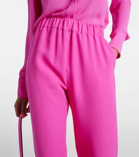 Valentino High-rise silk palazzo pants 4
