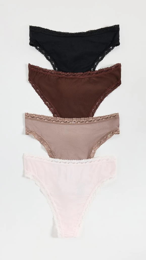Stripe  Stare High Waisted Thong Four Pack 1