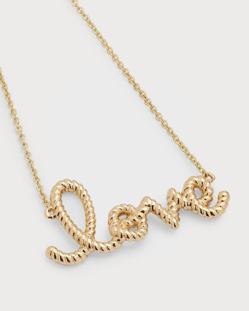 Sydney Evan 14K Yellow Gold Medium Rope Love Pendant Necklace 3