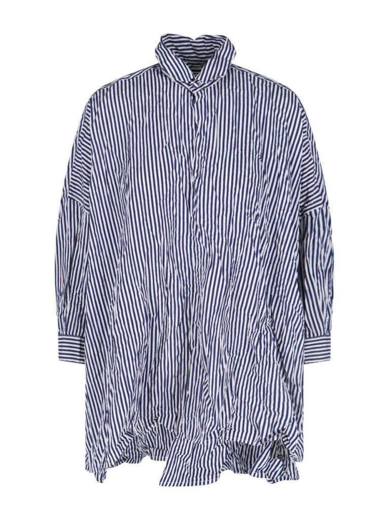 Daniela Gregis Classic Collar Striped Shirt Dress