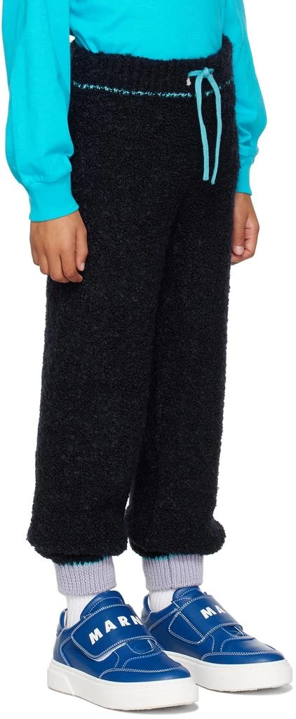 Marni Kids Navy Embroidered Lounge Pants 2