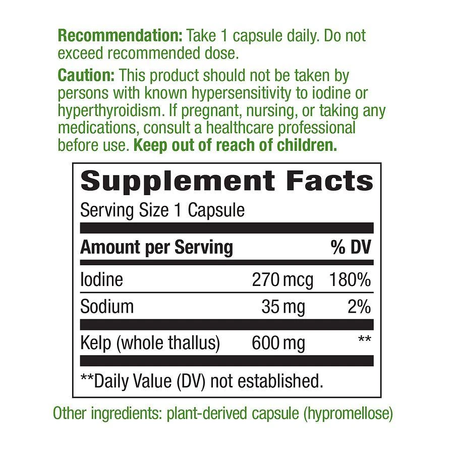Nature's Way Kelp Vegan Capsules 4