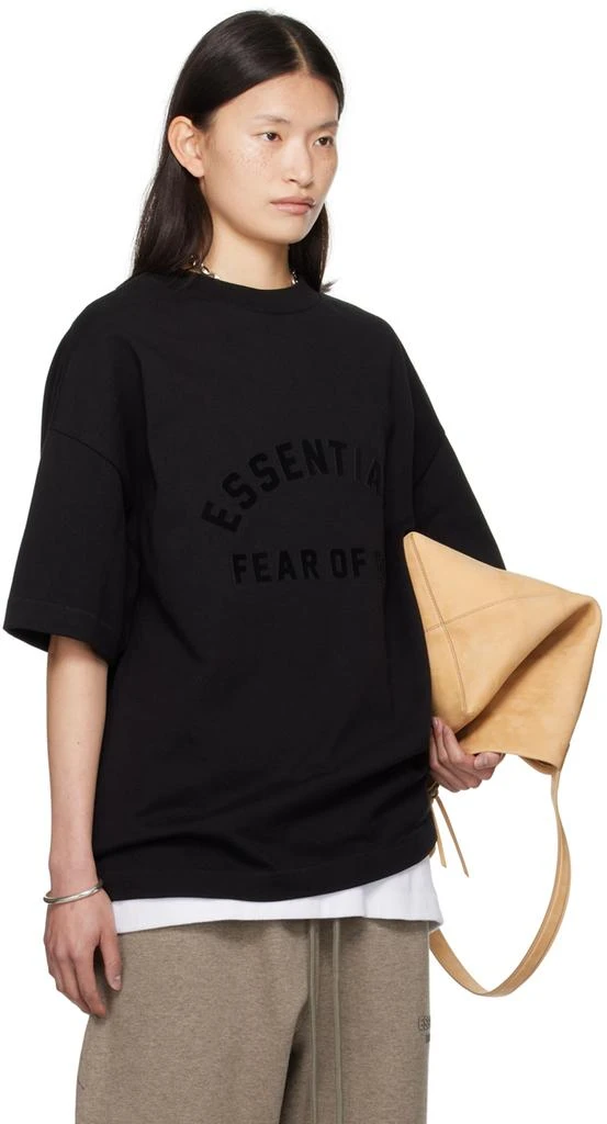 Essentials Black Bonded T-Shirt 2