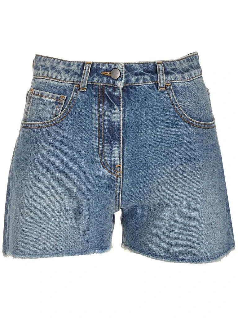 Palm Angels Palm Angels Embroidered Denim Shorts 1
