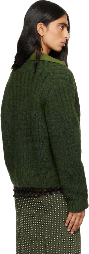 Dries Van Noten Green Wool Cardigan 3
